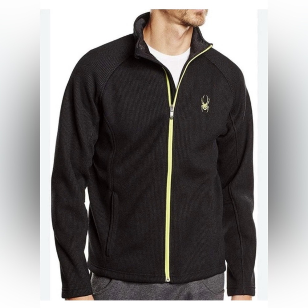 Spyder Core Sweater Full Zip Men’s Size 
XL Fleece Jacket Black US Ski Team Logo